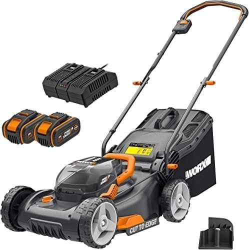 WORX Tondeuse à Gazon sans Fil 40 V (2 x 20 V) Max 40cm WG734E